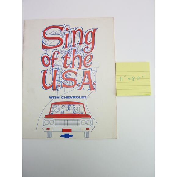 Vintage Sing of the U.S.A. USA with Chevrolet Song Book Advertisement 1964 - Picture 6 of 6